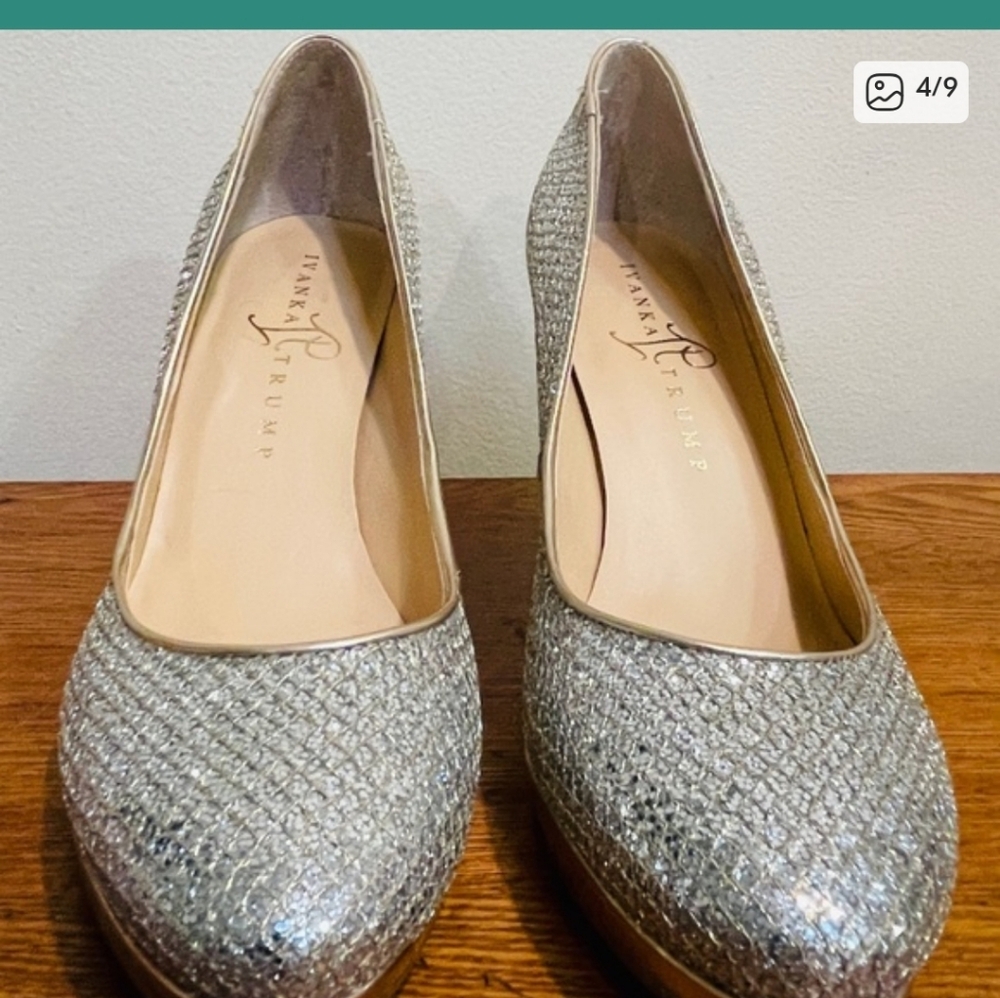 Ivanka Trump Silver & Gold Sophia Heels
